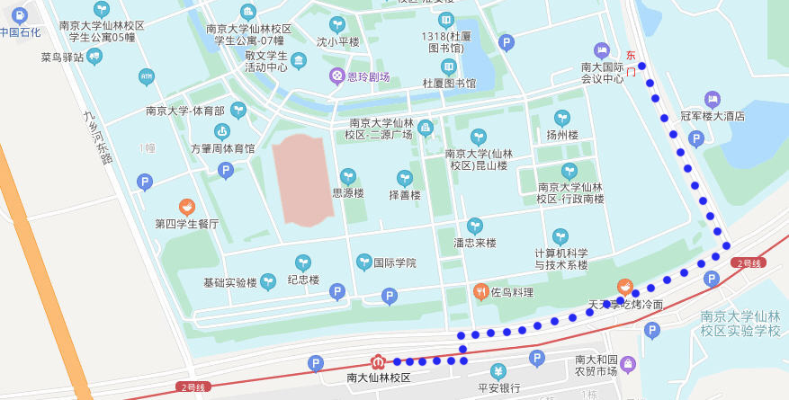 步行路线示意图