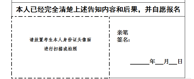 南京大学自考本科毕业论文报名告知及承诺书