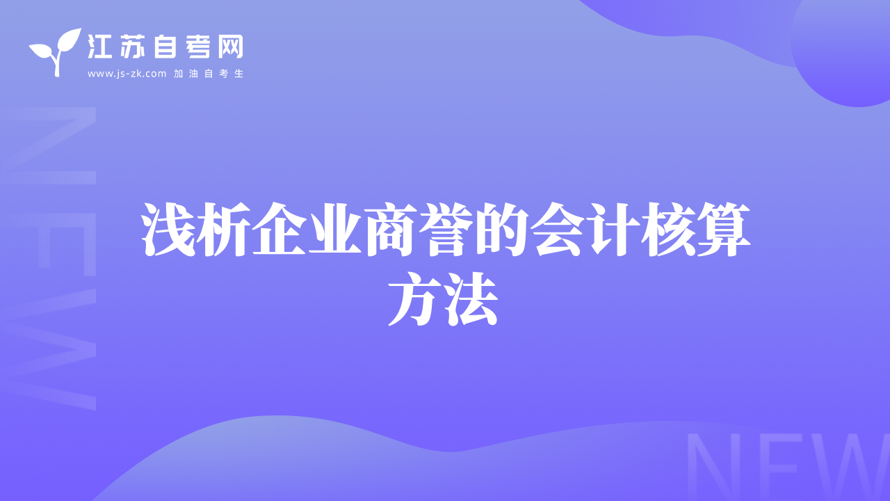 浅析企业商誉的会计核算方法